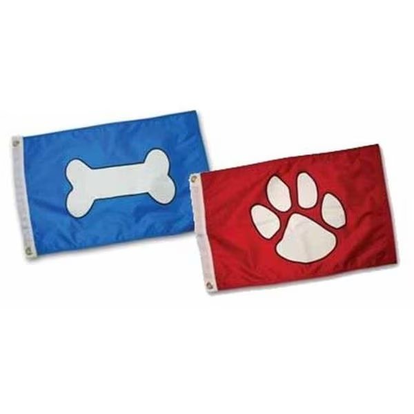 Paws Aboard PAW4100 Paw Print Flag - Red.., Paws Aboard, Mfr#: PAW4100